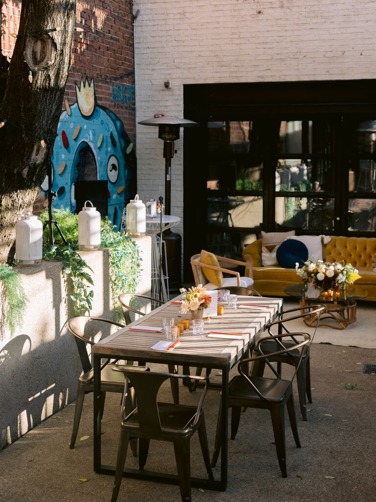 rehearsal dinner at restaurant