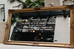 Mirrored Signage With Calligraphy