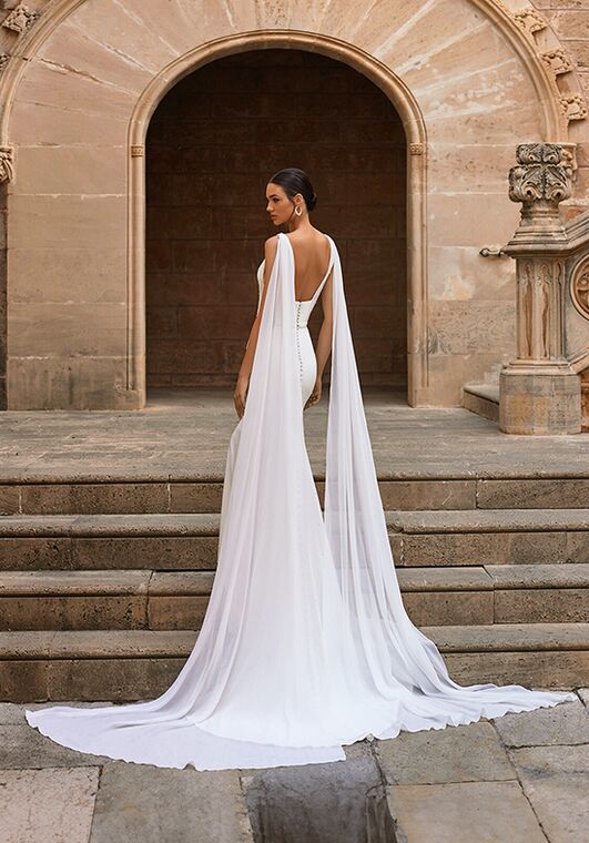 Moonlight Tango T124 Mermaid and Trumpet Wedding Dress - 3