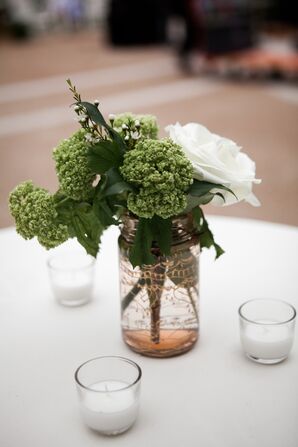 Rustic Wedding Mason Jar Reception Decor