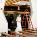 Bride Who Planned Her Wedding Sneaking a Peek of Her Work-in-Progress Ceremony Space Being Built