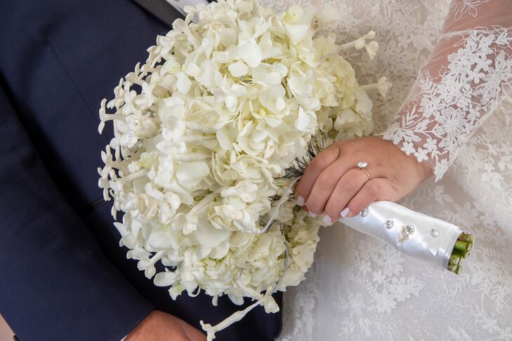 Glam White Bouquet for Wedding at Shadowbrook at Shrewsbury in New Jersey