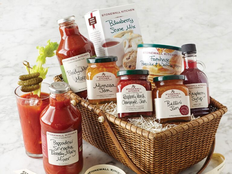 Brunch gift basket anniversary food gift for parents