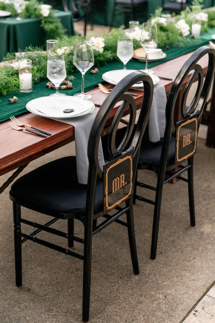 Sweetheart Chairs with Art Deco Signage