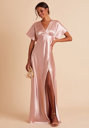 Birdy Grey Jesse Dress in Rose Gold V-Neck Bridesmaid Dress