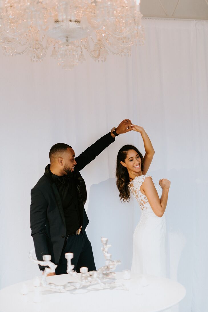 Couple Shares First Dance at The Loading Dock in Stamford, Connecticut