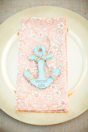 Gold Charger Plates and Floral Napkins