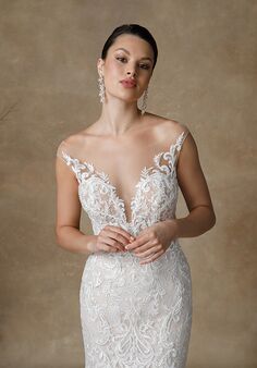 Justin Alexander Glenora Fit-and-Flare Wedding Dress