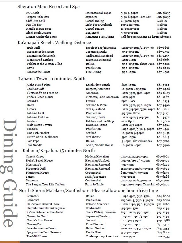Picture of Dining Options