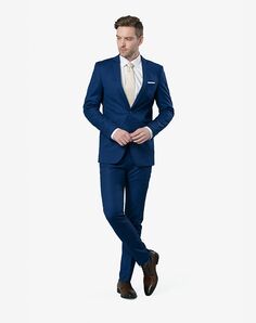 Menguin Cobalt Blue Suit Blue Tuxedo