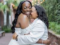 Bride smiling on her wedding day