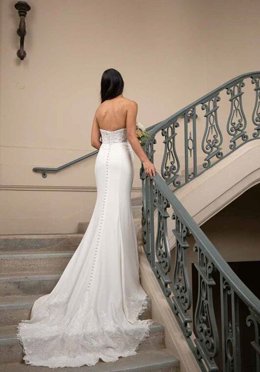 Stella York 7597 Column Wedding Dress - 3