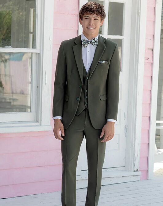 BLACKTIE METRO Olive Wedding Suit Green Tuxedo - 4
