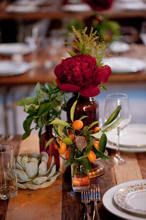Glass Bottle Centerpieces