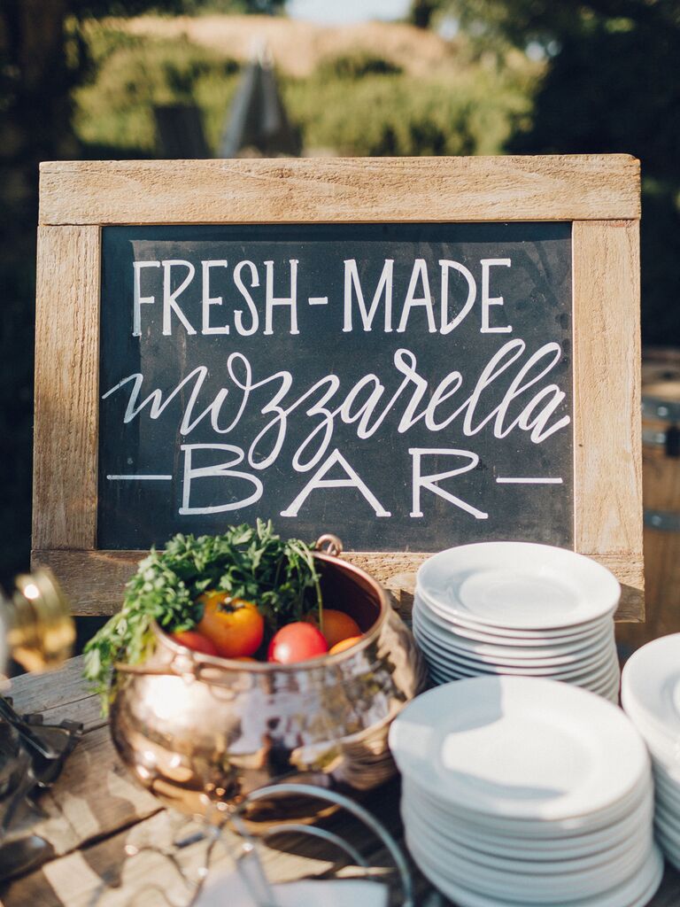 wedding menu cheese bar