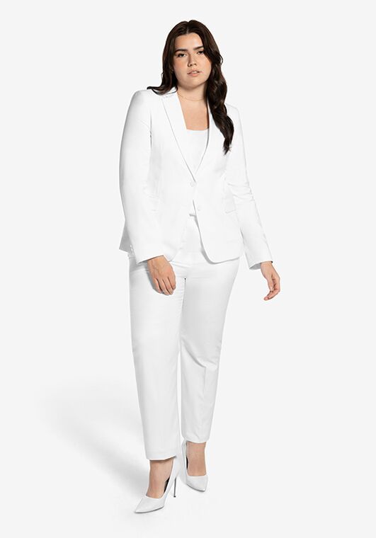 Generation Tux Women's White Suit Pantsuits and Separates Wedding Dress - 3