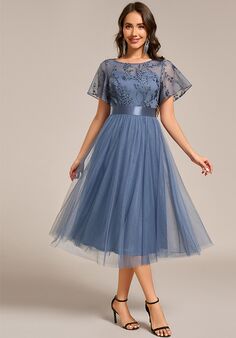 Ever-Pretty ES02293 Scoop Bridesmaid Dress