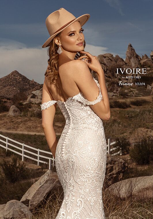 IVOIRE by KITTY CHEN FORMOSA, V2204 Sheath Wedding Dress - 4