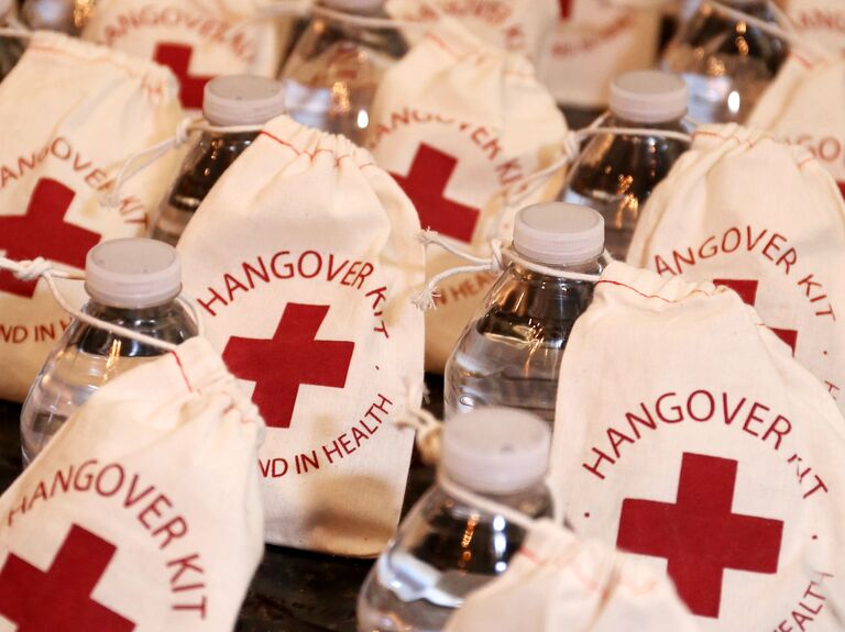wedding favor ideas hangover kits