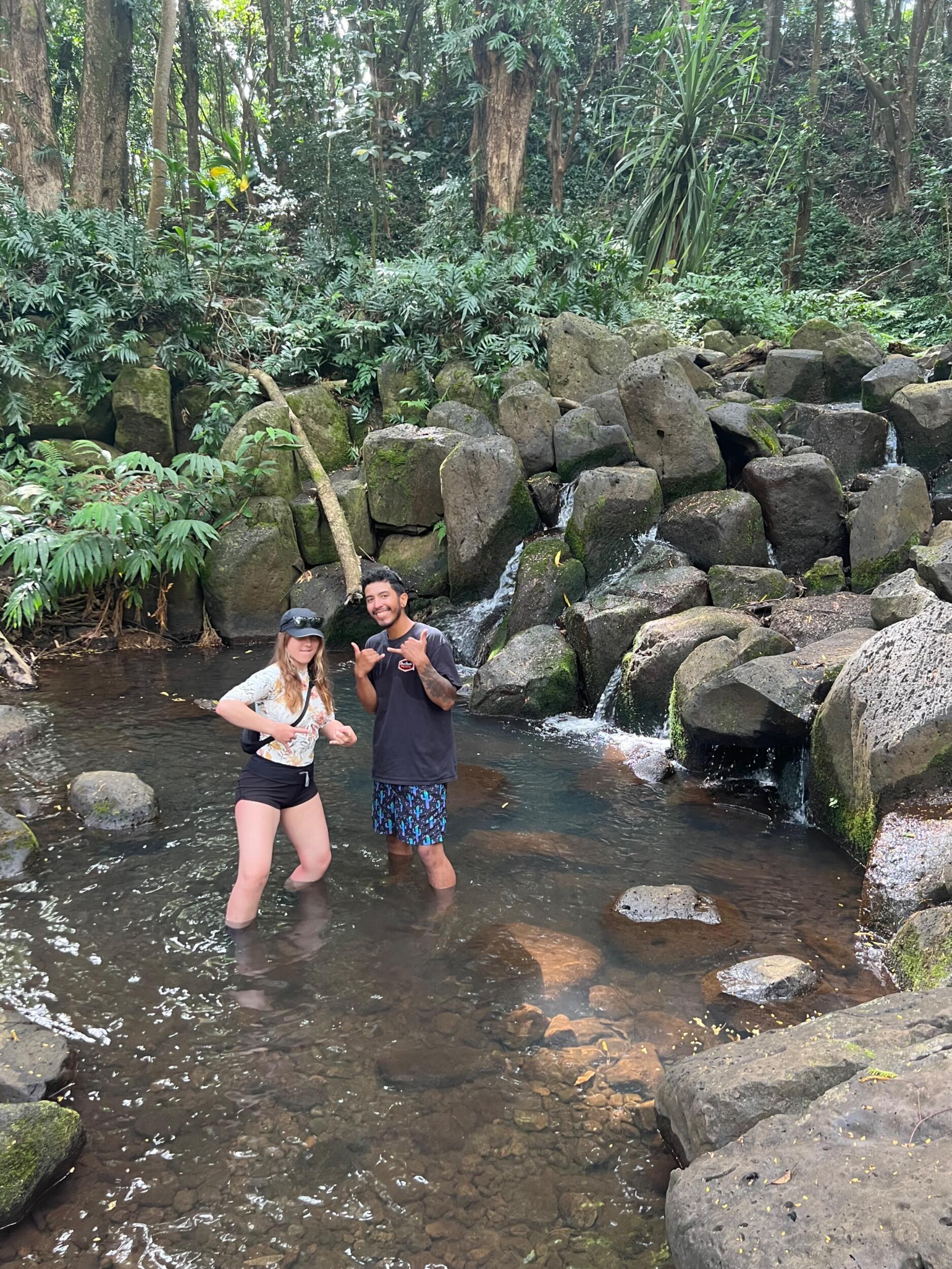 As you can tell, we don’t take too many pictures very seriously… I can’t quite remember which trail we hiked to see this, but I want to say it’s on the way to the Secret Falls (?? Don’t quote me on that). 