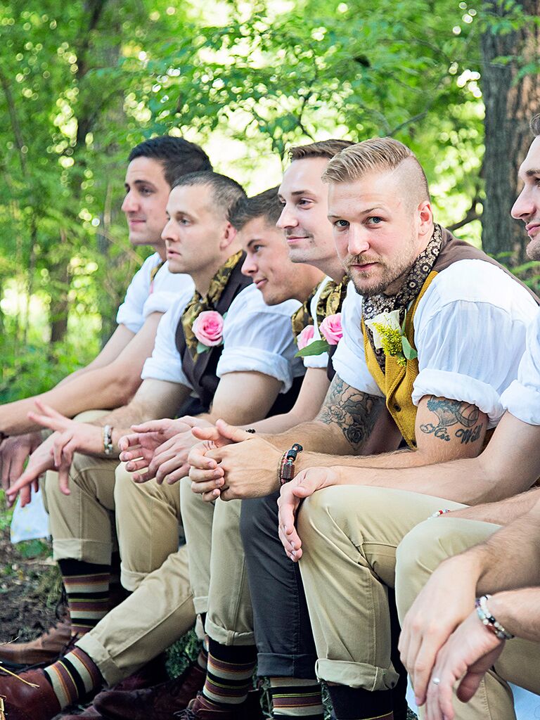 rustic groomsmen attire