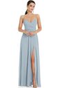 Dessy Group Adjustable Strap Wrap Bodice Maxi Dress with Front Slit - LB036 Sweetheart Bridesmaid Dress - thumbnail - 1