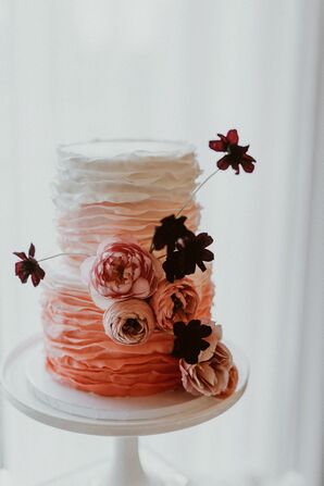 Ombre Wedding Cake with Floral Accents