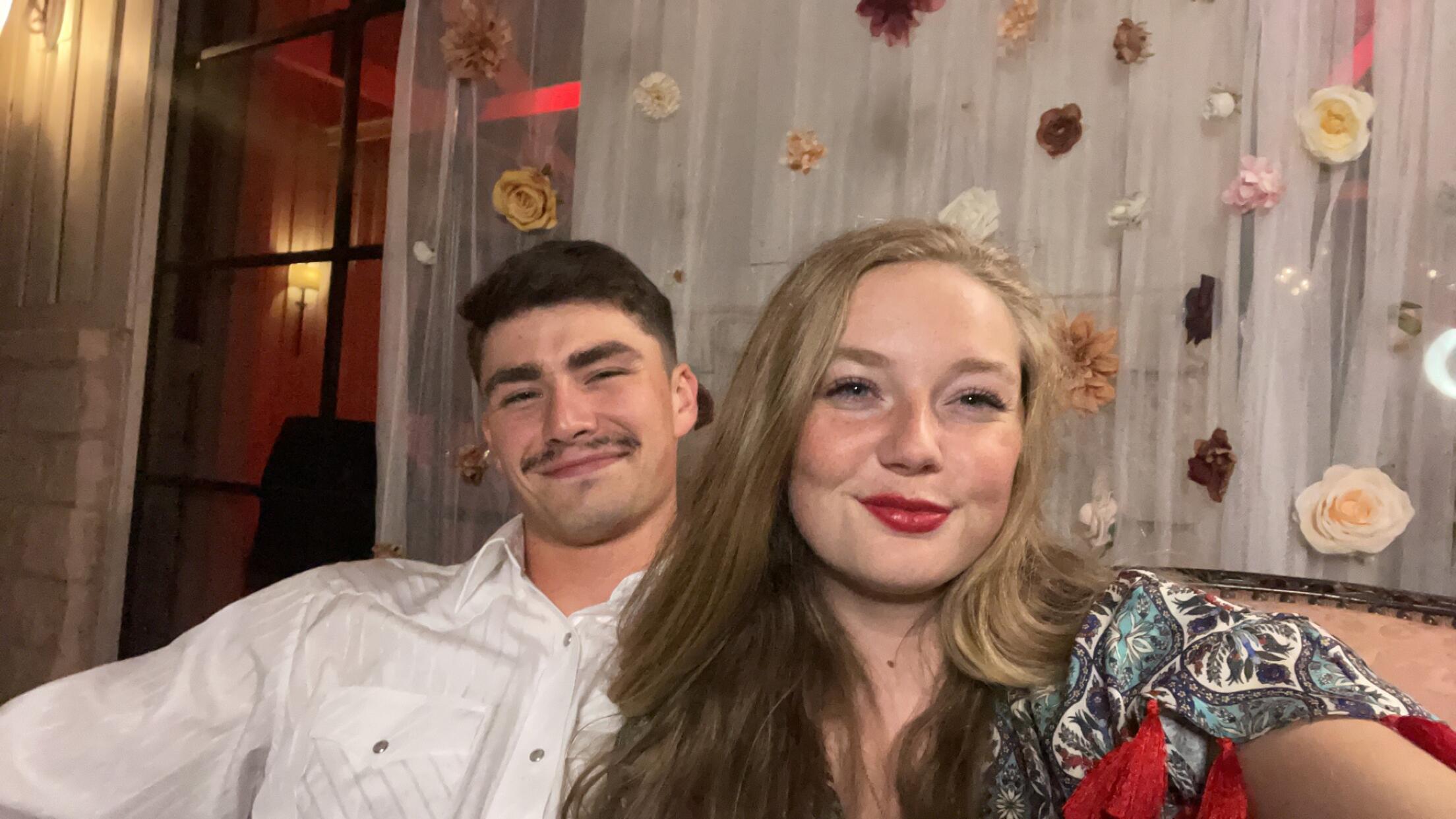 Debuting the cowboy mustache (and pearl snap)