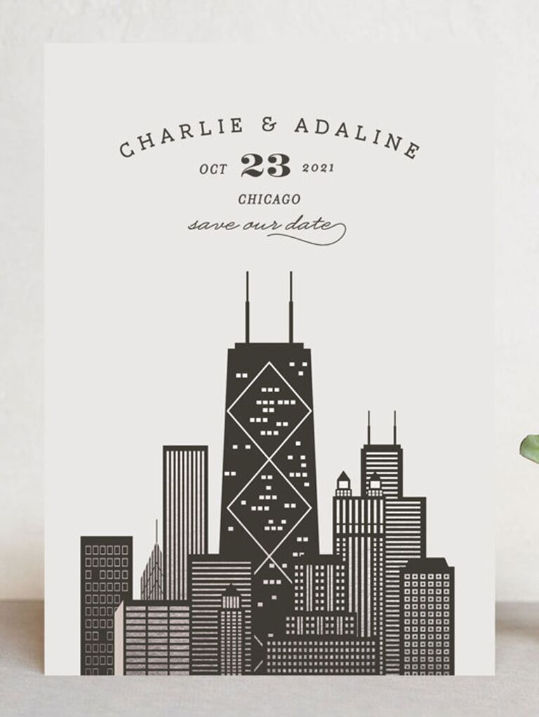 chicago destination wedding save the date