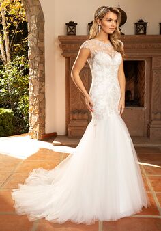Casablanca Bridal 2386 Monica Mermaid and Trumpet Wedding Dress
