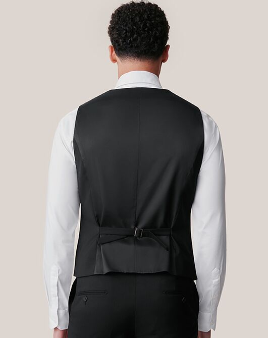 Birdy Grey Suits Josh Suit Vest in Black Black Tuxedo - 3