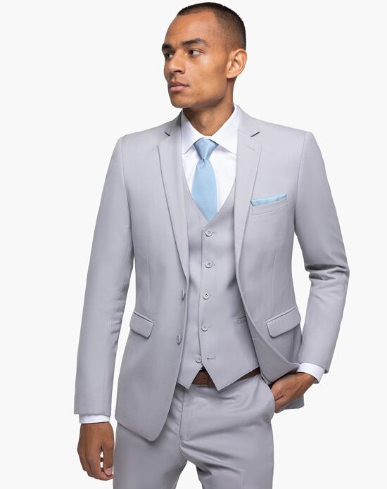 Generation Tux Cement Gray Notch Lapel Suit Gray Tuxedo - 1