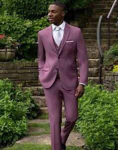 BLACKTIE SHARKSKIN Violet Wedding Suit Purple Tuxedo