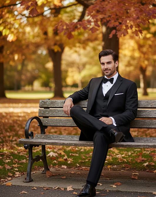BLACKTIE KINGSTON Black Wedding Tuxedo Black Tuxedo - 2
