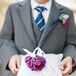Purple Dahlia on Ring Pillow