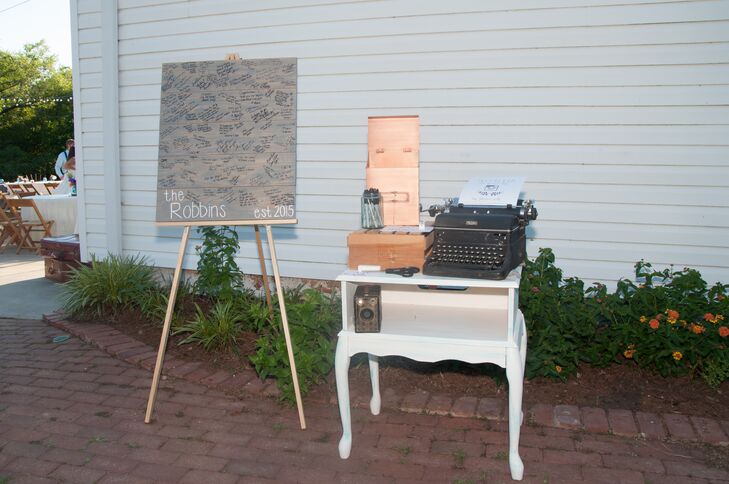 Vintage Guest Book Display