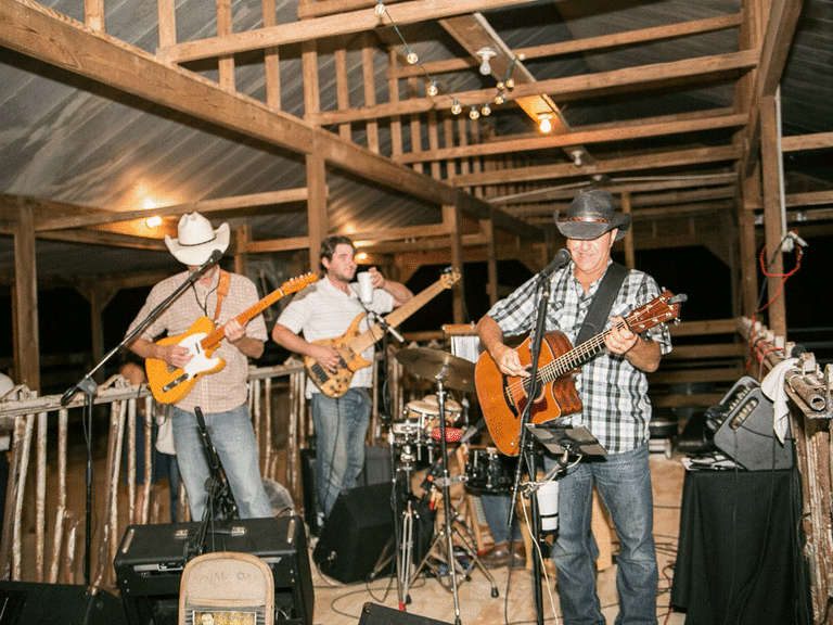 Local country band playing at a wedding. 