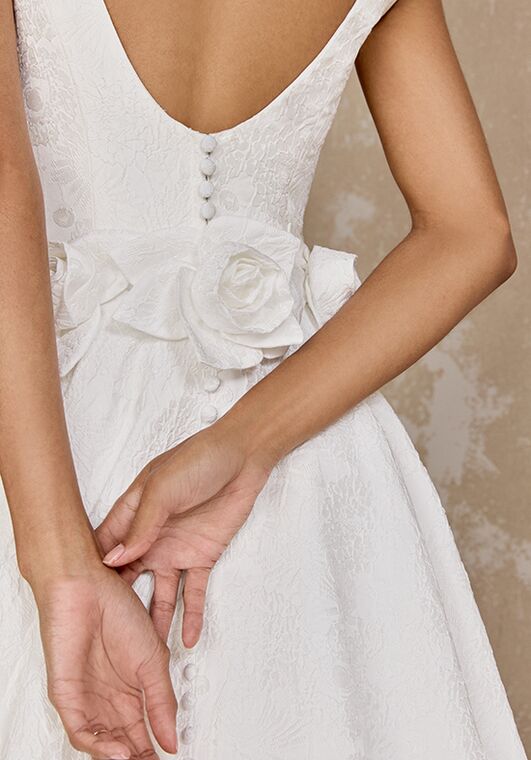Justin Alexander Signature Bradstreet Fit-and-Flare Wedding Dress - 4