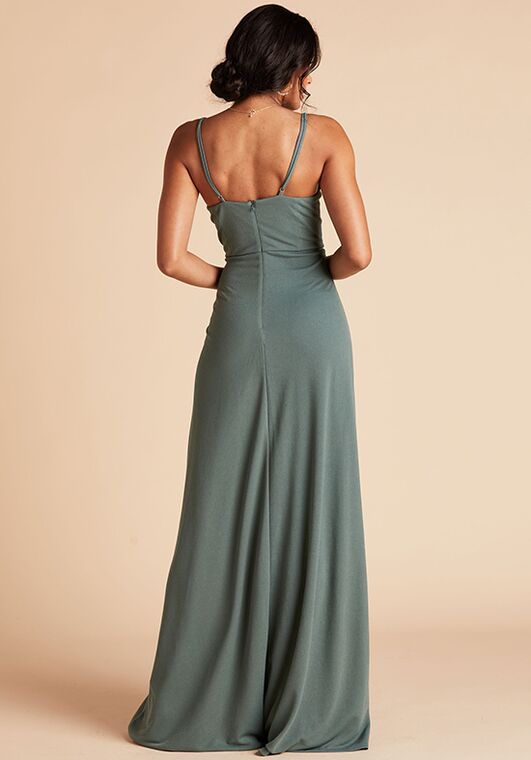 Birdy Grey Ash Crepe Dress in Sea Glass Scoop Bridesmaid Dress - 2