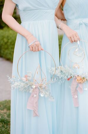 zara blue embroidered dress Long Prom Dress 33436 by La Femme main image 1