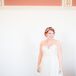 White Strapless Wedding Dress With Sweetheart Neckline