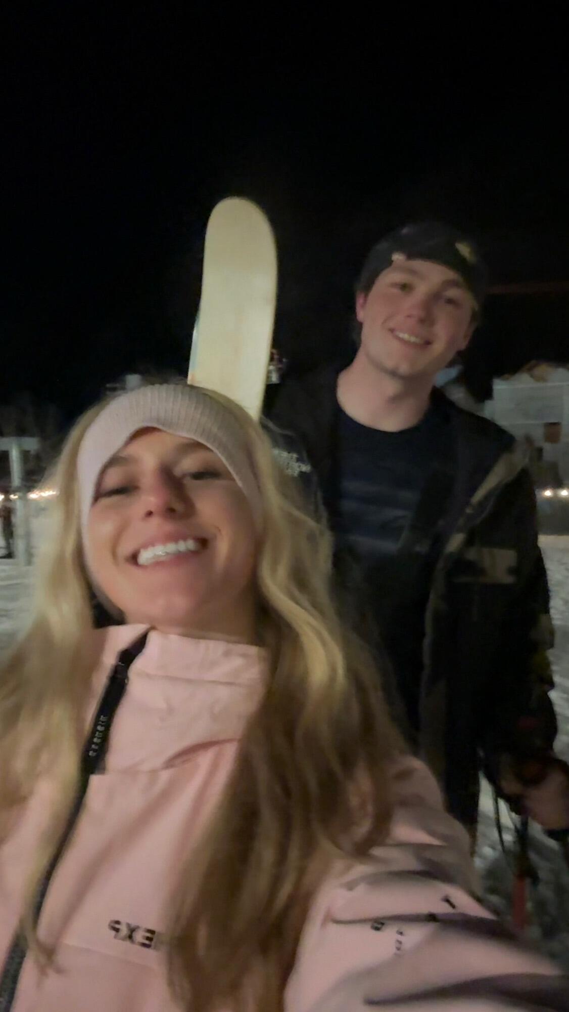 tessa finally started liking snowboarding to try and impress Zach