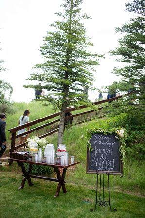 Chalkboard and Flavored Water Ceremony Welcome
