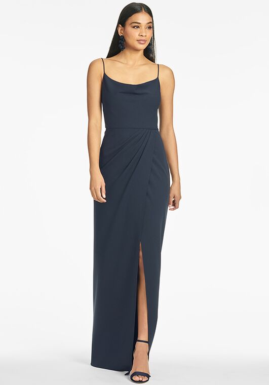 Sachin & Babi Paulina Gown - Navy Scoop Bridesmaid Dress - 5