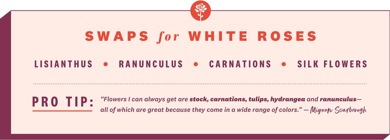 chart of white rose alternatives