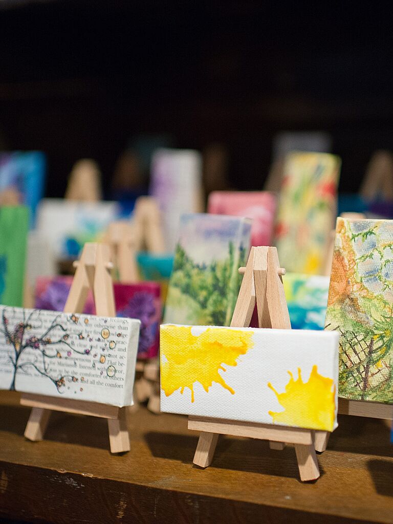 Customized mini paint canvases
