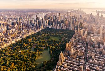 Aerial view of Central Park Manhattan 