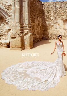 KITTYCHEN Couture FELICIA, K1944 Sheath Wedding Dress
