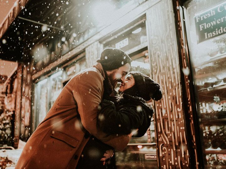 couple in the snow