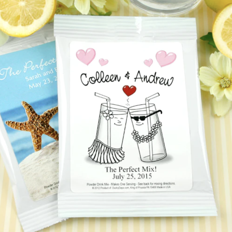 Personalized lemonade packets for beyonce bachelorette party